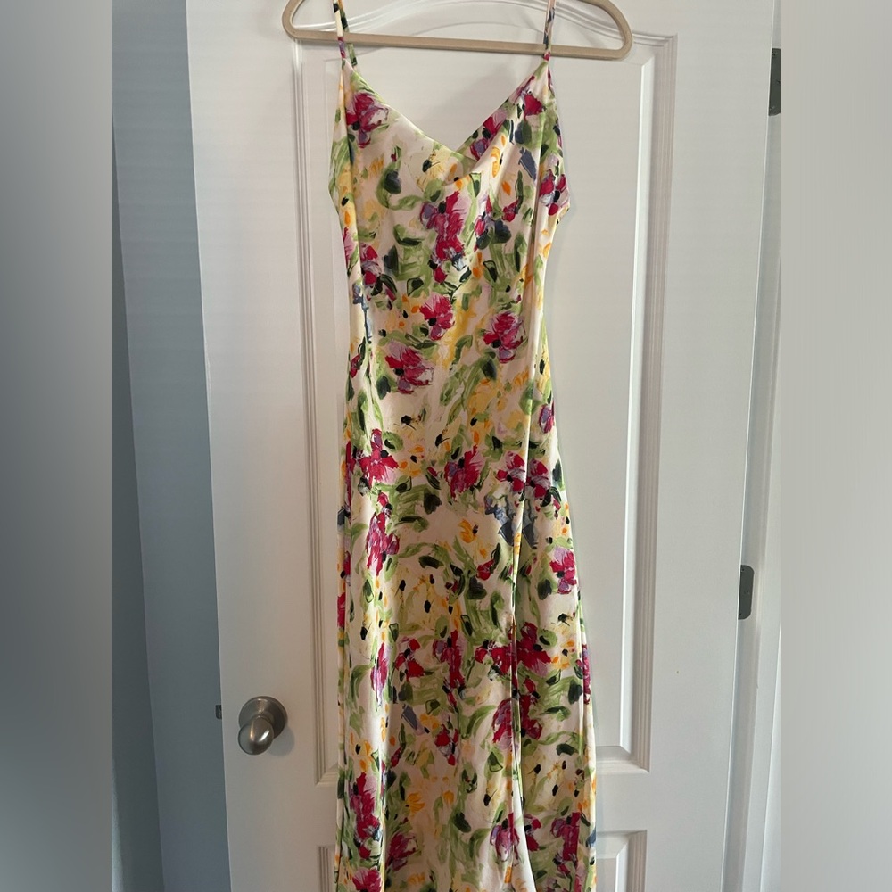 Floral Adjustable Straps Dress